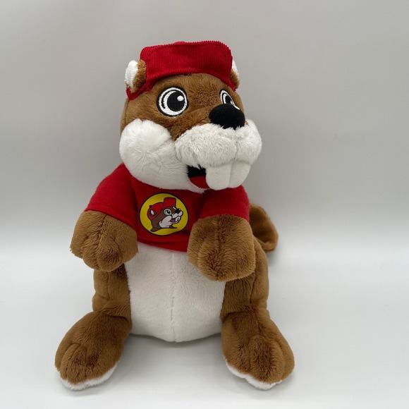 BUC-EE'S Other - Official Buc-ee's 10" Plush Beaver Mascot by JAAG Red Shirt Corduroy Cap Texas